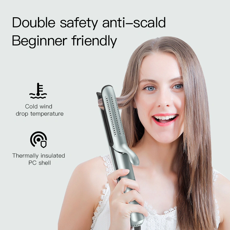 Professional Titanium Hair Iron 2 in 1 Hair Straightener and Curler