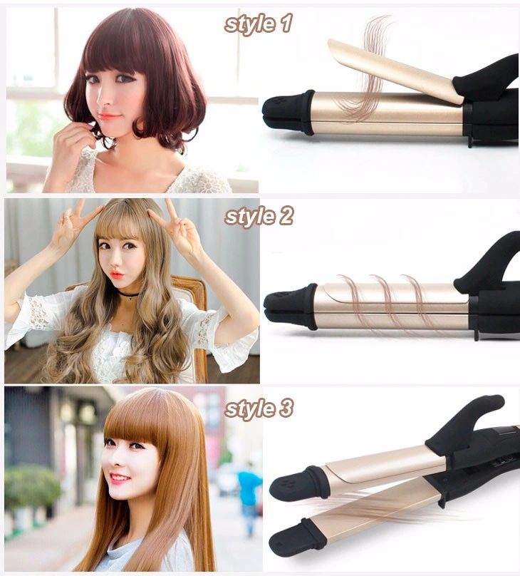 Factory Price 2 in 1 Digital Hair Straightener and Hair Curler