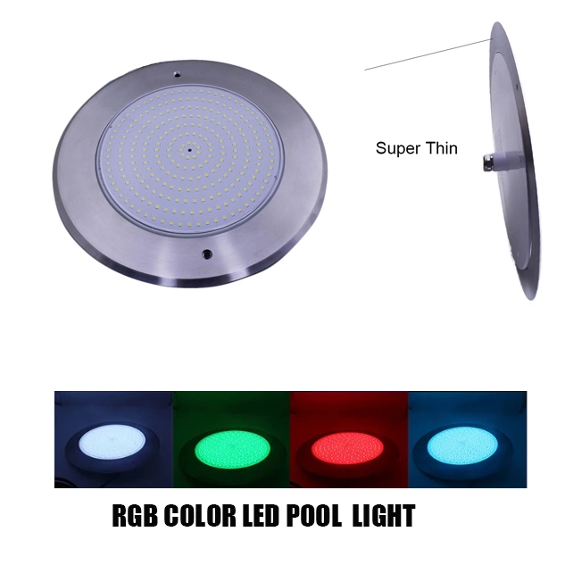 Top Rated IP68 Stainless Steel 316 Salt Water LED RGB Swimming Underwater Round Pool Wall Mount Lamp