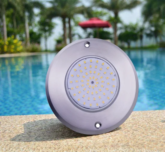 Lámpara de montaje en pared redonda subacuática para piscina LED RGB de agua salada 316 de acero inoxidable IP68 de primera categoría